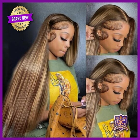 13x6 HD Lace Front Wig Human Hair 200% Density Straight 24 Inch main image 5